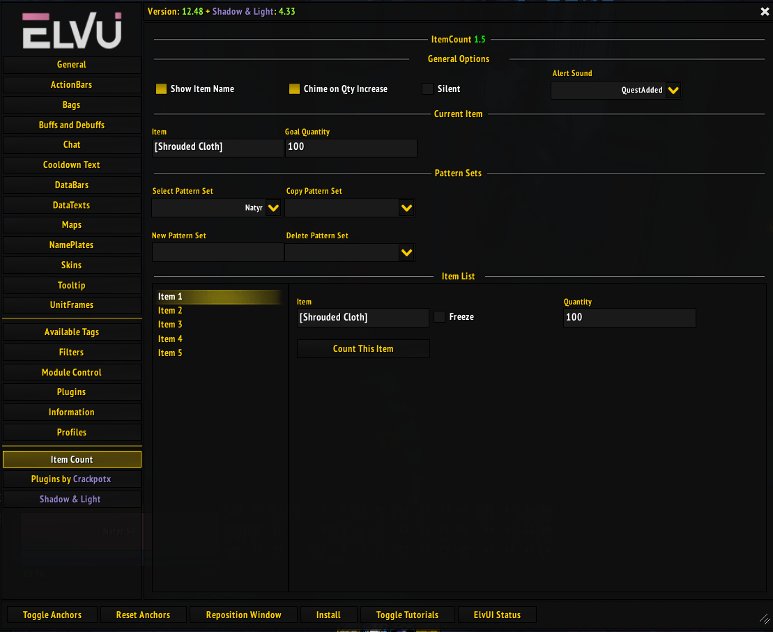 ElvUI ItemCount - Wago Addons